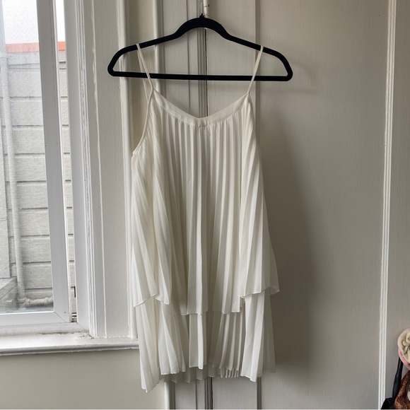 Zara Dresses & Skirts - Zara white pleated tank dress